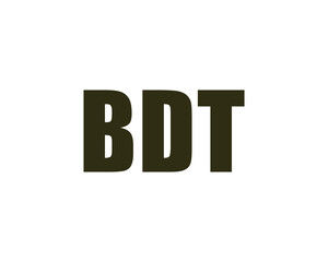 BDT Logo design vector template. BDT Logo design.