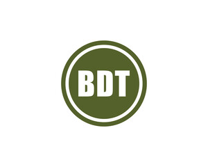 BDT Logo design vector template. BDT Logo design.