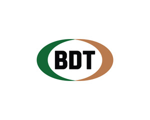 BDT Logo design vector template. BDT Logo design.