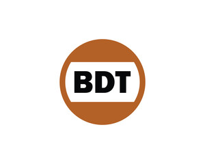 BDT Logo design vector template. BDT Logo design.