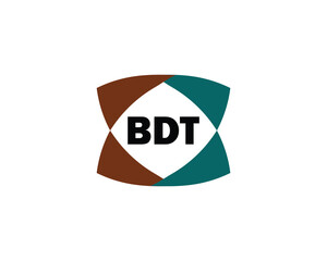 BDT Logo design vector template. BDT Logo design.