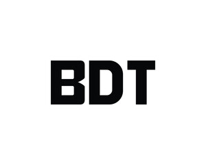 BDT Logo design vector template. BDT Logo design.