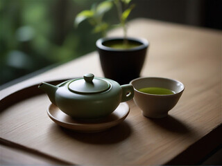 Fototapeta premium cup of tea and teapot