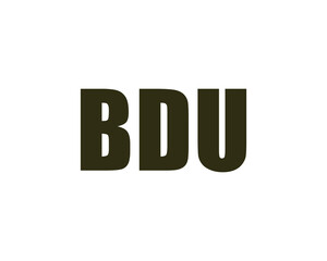 BDU Logo design vector template. BDU logo design.