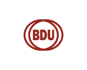 BDU Logo design vector template. BDU logo design.