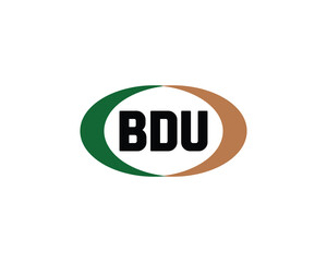 BDU Logo design vector template. BDU logo design.