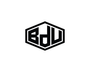 BDU Logo design vector template. BDU logo design.