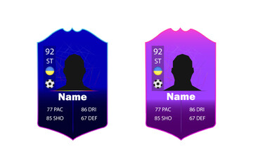 football cards for sports news blue purpur