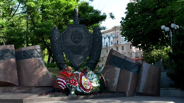 Monument to those killed in the line of duty on Altanka, Str. Communist 10, Minsk, Belarus