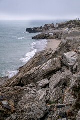 Ruins of an old fort on the Baltic Sea beach in Karosta Liepaja, Latvia.