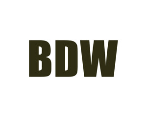 BDW logo design vector template BDW logo design.
