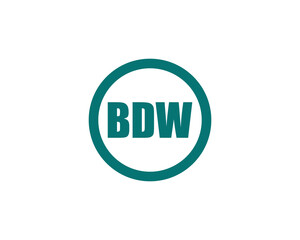 BDW logo design vector template BDW logo design.