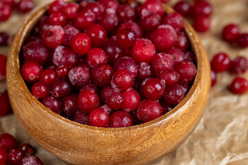 sweet and sour quick-frozen cranberry harvest