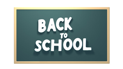 Obraz premium Back to School Banner Layout with Green Board Background, A large old green board stained with chalk in a school classroom, 3d render, Knowledge Day. education, studies, school class