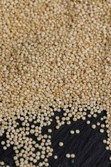 a large amount of quinoa groats during porridge cooking