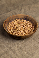 uncooked healthy grains of chickpeas porridge