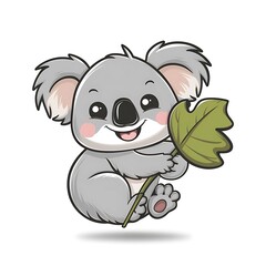 Obraz premium Cute Koala Cartoon Vector Icon Illustration