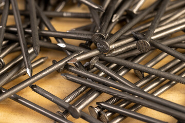 nails made of steel for working with wooden objects