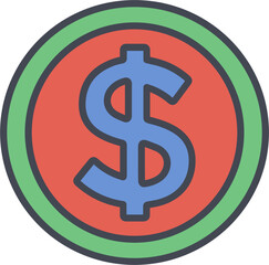Dollar Symbol Vector Icon