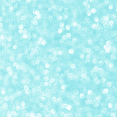 Blue and white bokeh pastel background. Winter season snow backdrop. New Year, Christmas, Wedding Anniversary and Celebration backgrounds concept.