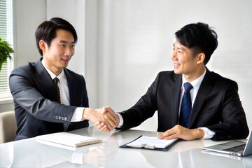 Asian Lawyer Negotiating Business Contracts and Legal Agreements	
