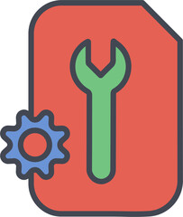 Document Setting Vector Icon