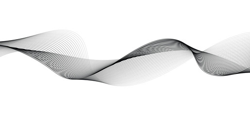 Wave lines smooth flowing dynamic isolated on white background. Technology, digital, communication, science, music concept vector background illustration