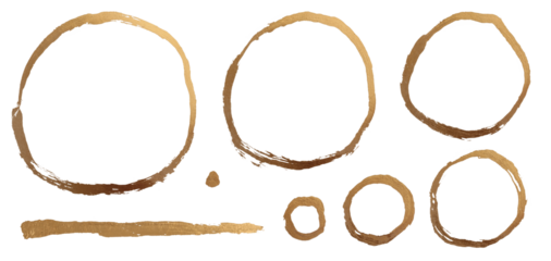PNG Gold leaf, bronze glitter brushstroke painting smear foil oval shape blot. Abstract glow grunge stain on transparent background.