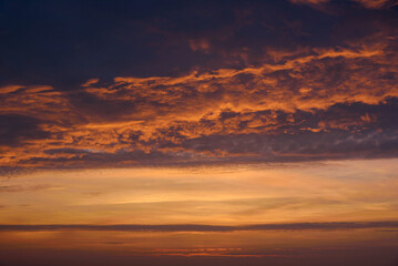 Sunset sky on twilight in the evening