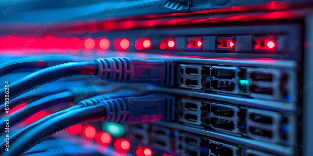 Poster enhanced technology empowering rapid data transfer on high-speed networks. concept data security, ad