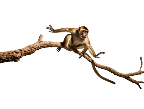 a monkey sitting on a branch
