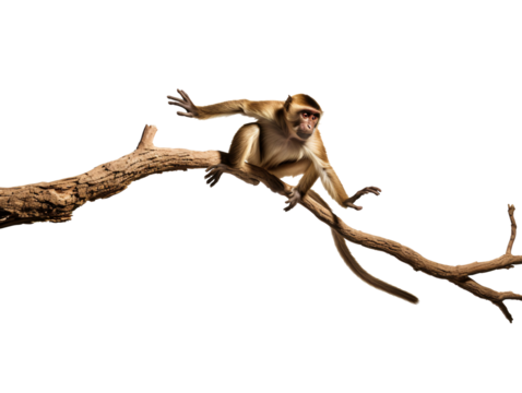 a monkey sitting on a branch