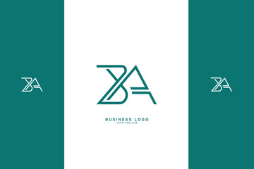 BA,A B, B, A, Abstract Letters Logo Monogram
