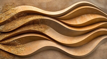 Abstract Sand Waves in Earthy Tones