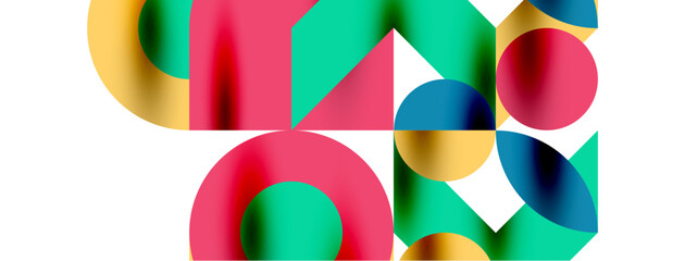 Fototapeta premium Circle pattern, round elements with lines and arrows composition for wallpaper, banner, background or landing