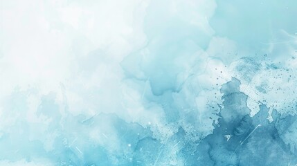 Fototapeta premium Light Blue Water Color. Paper Texture Background in Pastel Blue Tones