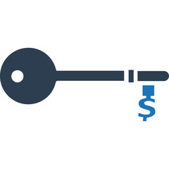 Key To Success vector Icon in Dual Tone  style