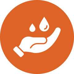 Blood Drop glyph circle icon