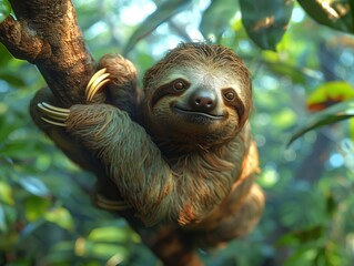 Fototapeta premium Sloth in the Rainforest
