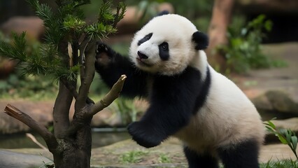 Giant panda cub wallpaper