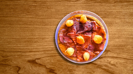 Lacón a la Gallega, Lacón with Potatoes and Pimentón, Galician Traditional Style Pork with Ground Pepper, Galicia, Spain, Europe