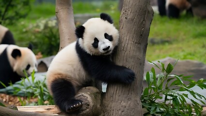 Giant panda cub wallpaper