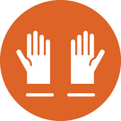 Gloves glyph circle icon