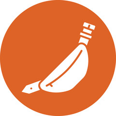 Belt Bags glyph circle icon