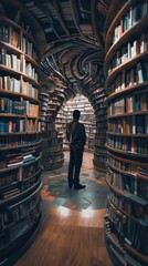 Ludi is in the library. people are looking for information in the library on the International Day of Universal Access to Information. search for information. information mining.