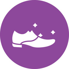 Shoe Shine Cloths glyph circle icon