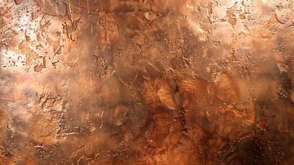flat surface of copper metal.