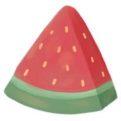 illustration draw watermelon fruit