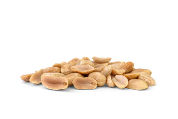 Salted peanut isolated on white background.