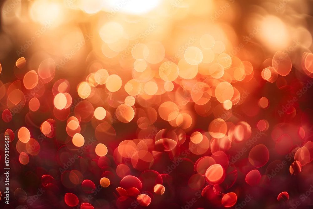 Poster red bokeh background with soft blur bokeh light effect background bokeh